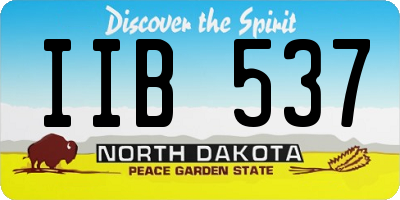 ND license plate IIB537