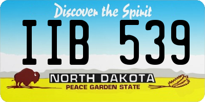 ND license plate IIB539