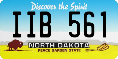 ND license plate IIB561