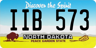 ND license plate IIB573