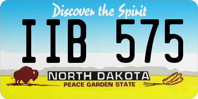 ND license plate IIB575
