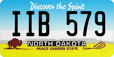 ND license plate IIB579
