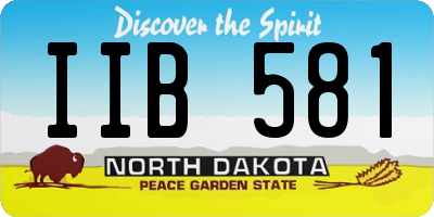ND license plate IIB581