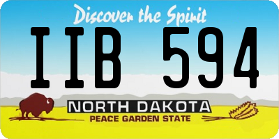 ND license plate IIB594