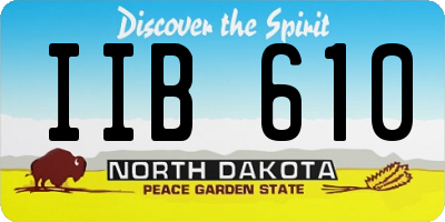 ND license plate IIB610