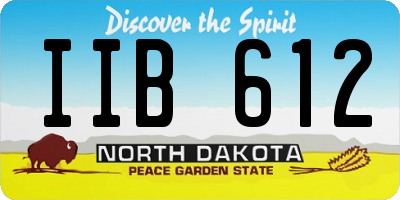 ND license plate IIB612