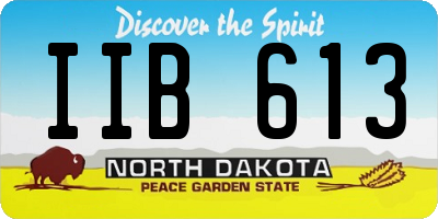 ND license plate IIB613