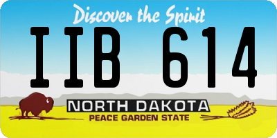 ND license plate IIB614