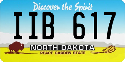 ND license plate IIB617