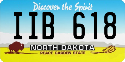 ND license plate IIB618