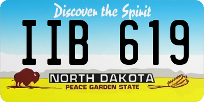 ND license plate IIB619