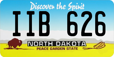 ND license plate IIB626