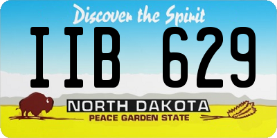 ND license plate IIB629