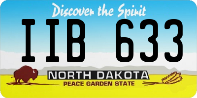 ND license plate IIB633