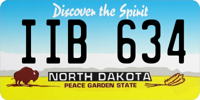 ND license plate IIB634
