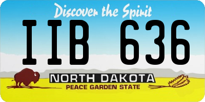 ND license plate IIB636