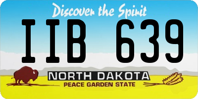 ND license plate IIB639