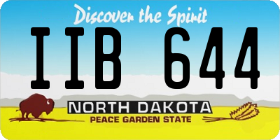 ND license plate IIB644