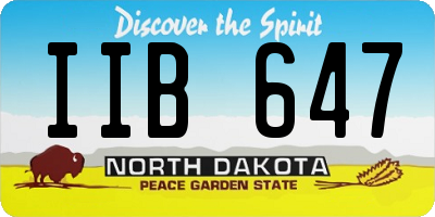 ND license plate IIB647