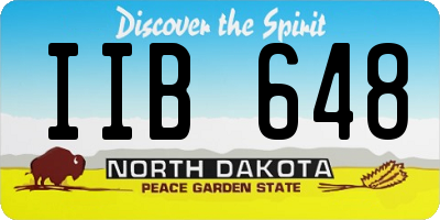 ND license plate IIB648