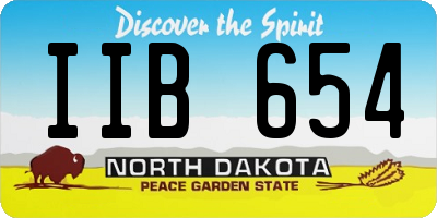 ND license plate IIB654