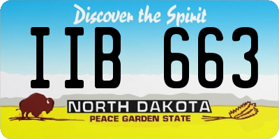 ND license plate IIB663