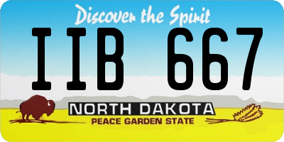 ND license plate IIB667