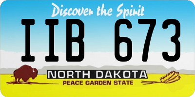 ND license plate IIB673