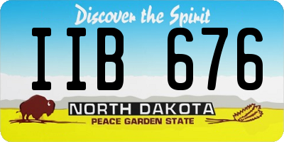 ND license plate IIB676
