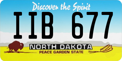 ND license plate IIB677