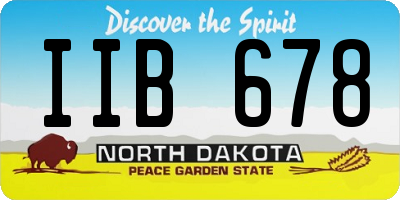 ND license plate IIB678