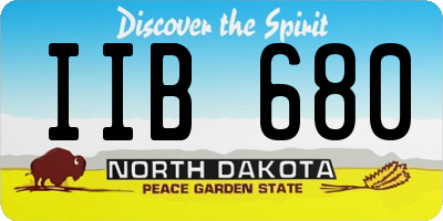 ND license plate IIB680