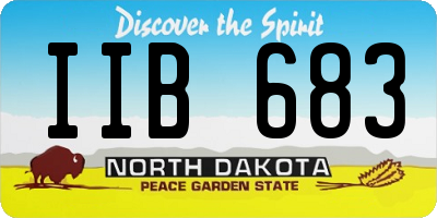 ND license plate IIB683