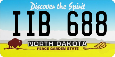 ND license plate IIB688