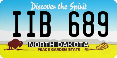 ND license plate IIB689