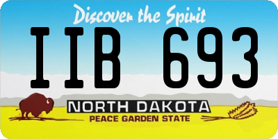 ND license plate IIB693