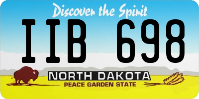 ND license plate IIB698