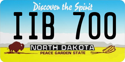 ND license plate IIB700