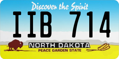 ND license plate IIB714