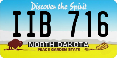 ND license plate IIB716