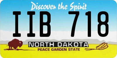 ND license plate IIB718