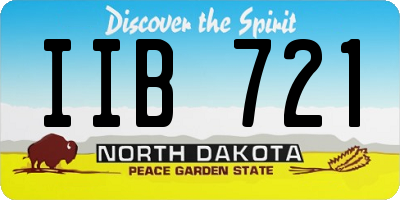 ND license plate IIB721