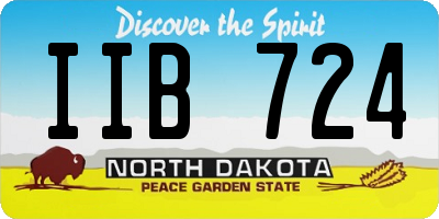 ND license plate IIB724