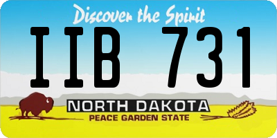 ND license plate IIB731