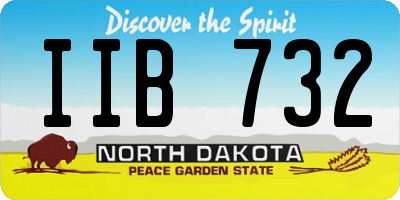 ND license plate IIB732