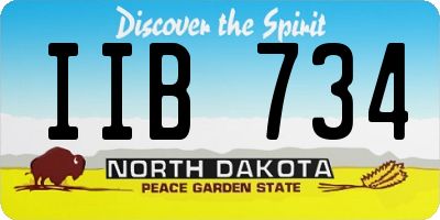 ND license plate IIB734