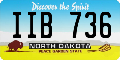 ND license plate IIB736