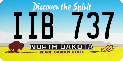 ND license plate IIB737