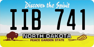 ND license plate IIB741