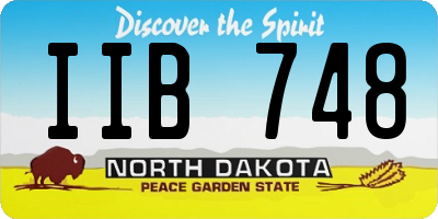 ND license plate IIB748